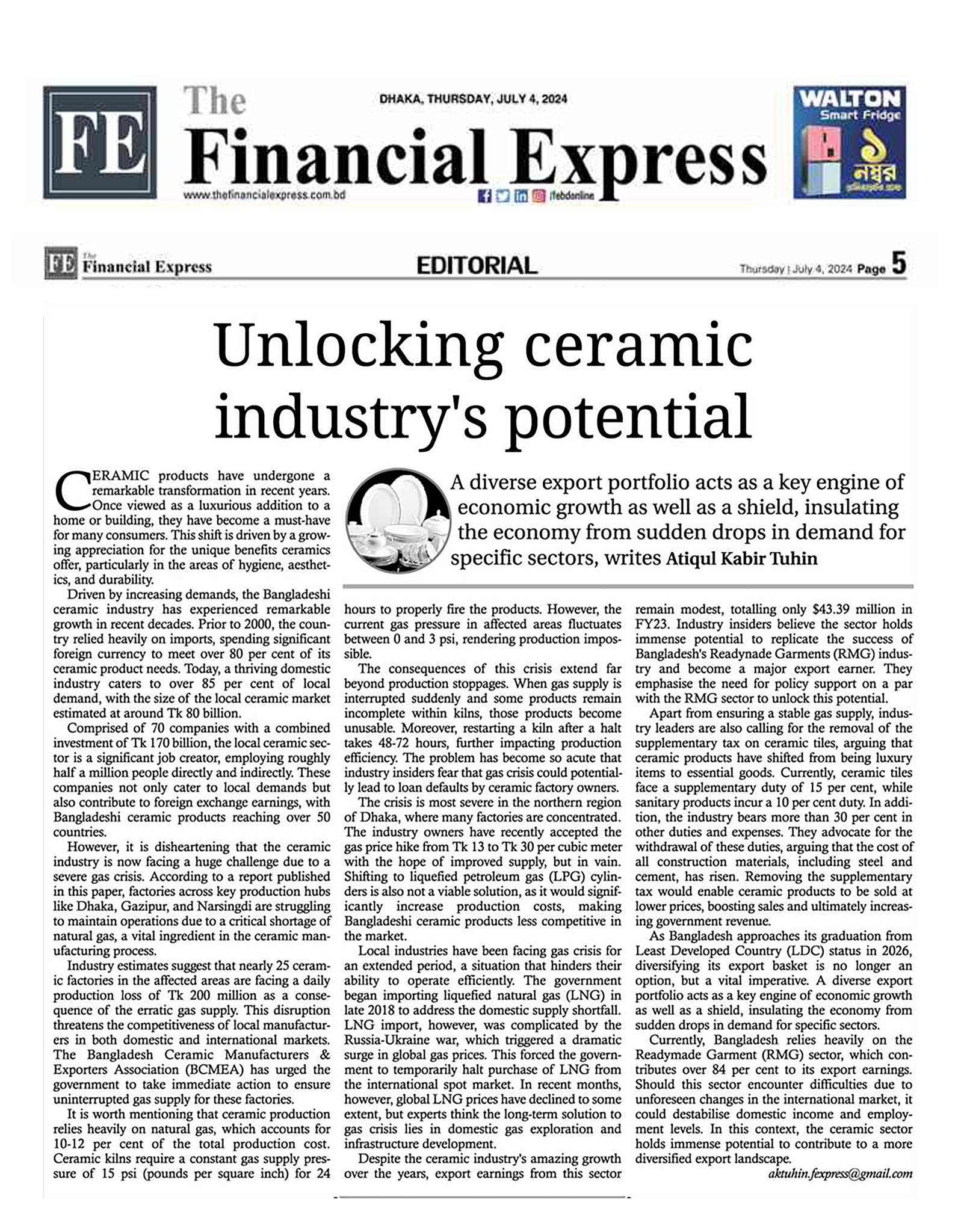 Unlocking ceramic industry’s potential